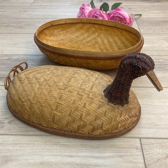 Vintage Duck Basket Two Pieces - Picture 2 of 10